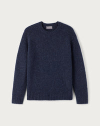 RECO155Ras De Cou Emmanchures Raglan Authentique - Bleu Nocturne Donegal