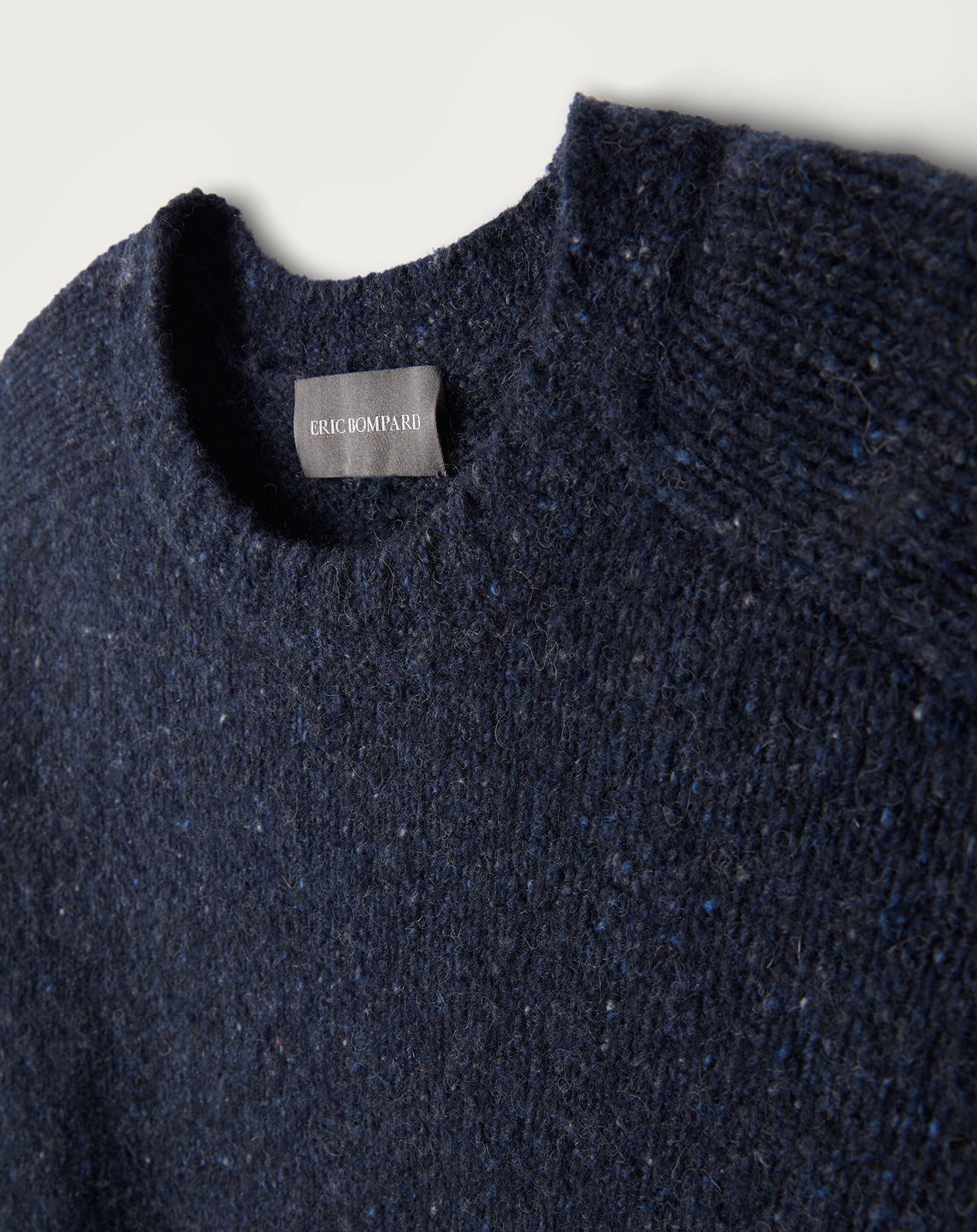 RECO155Ras De Cou Emmanchures Raglan Authentique - Bleu Nocturne Donegal