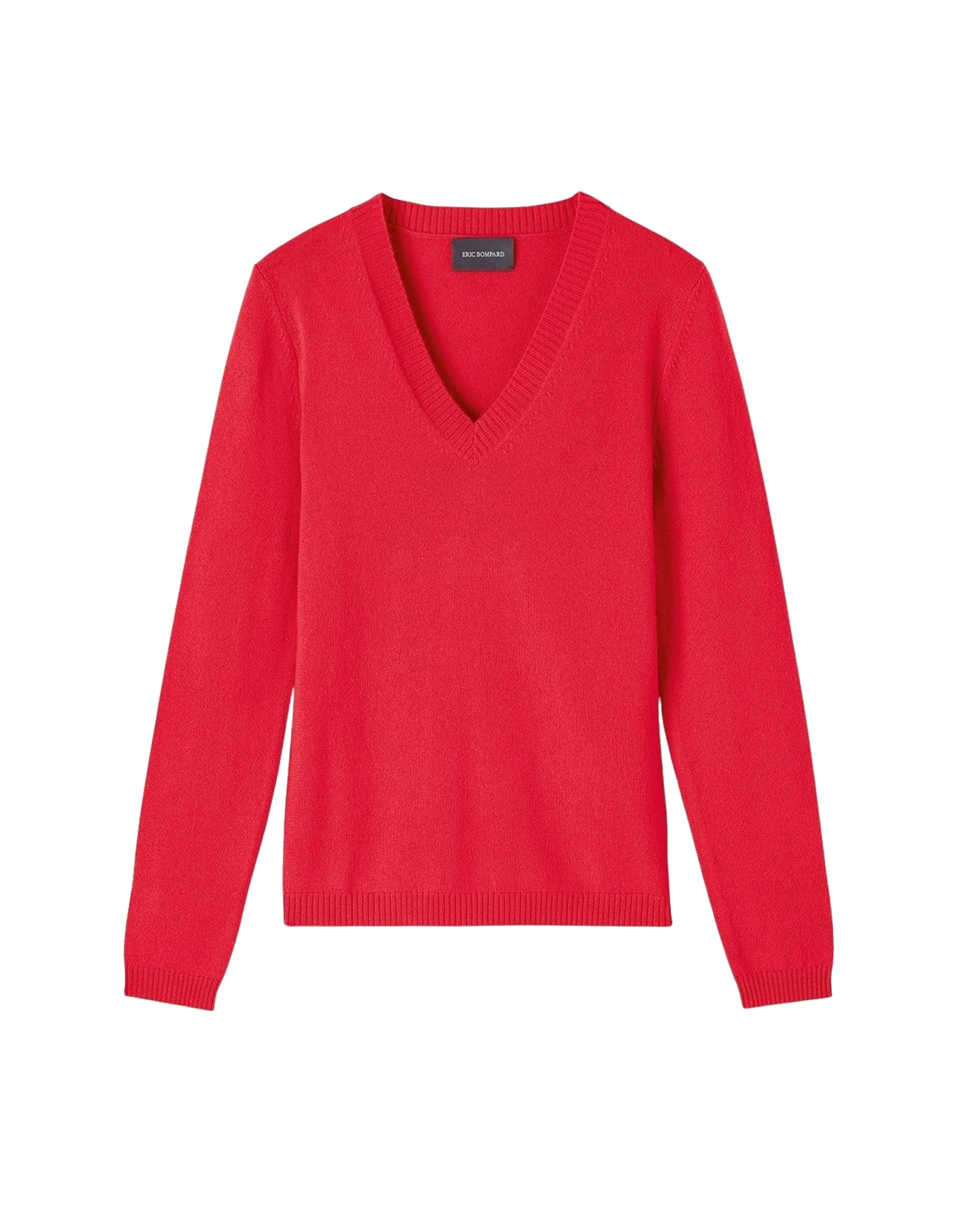 Fitted V-neck cashmere jumper - Candy Pop