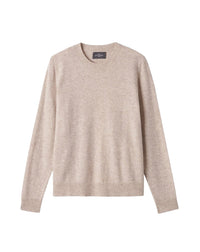 Pull col rond ample en cachemire -  Tourterelle