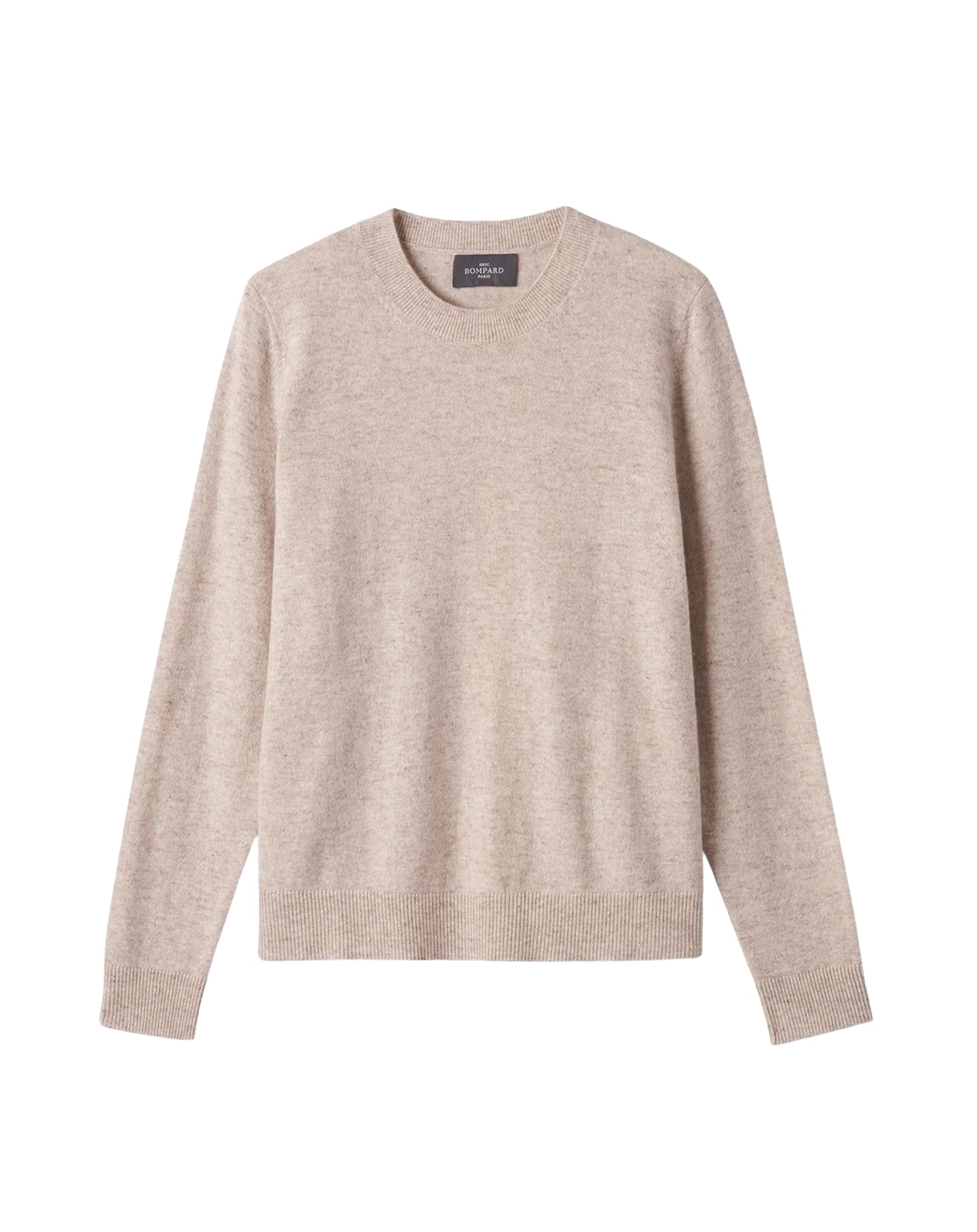 Pull col rond ample en cachemire -  Tourterelle