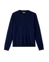 Pull col rond ample en cachemire -  Bleu Nocturne