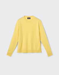 RECO130Pull Col Rond Ample - Jaune Buvard