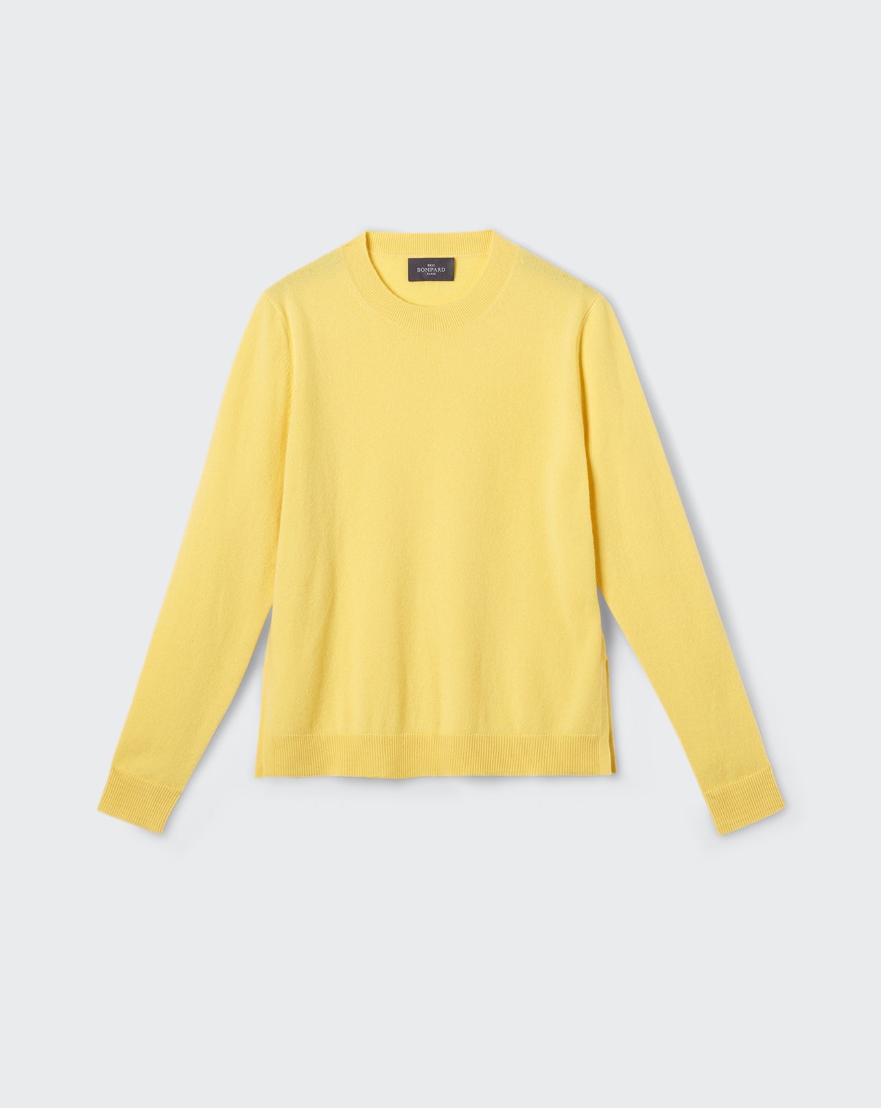 RECO130Pull Col Rond Ample - Jaune Buvard