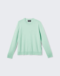 RECO130Pull Col Rond Ample - Menthe Au Lait
