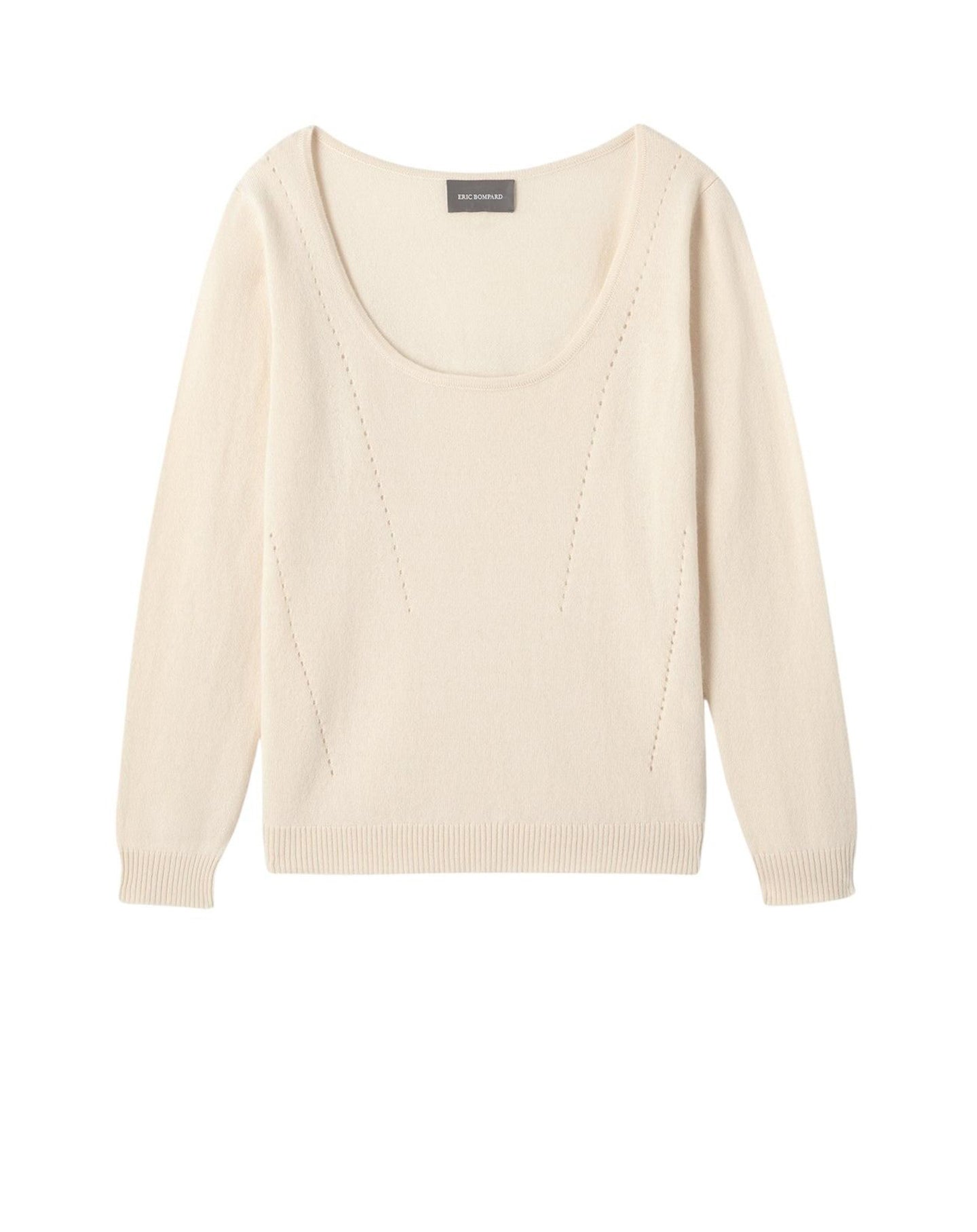 RECO105Col Danseuse Cintré Lignes Pointelle - Cream