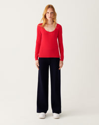 RECO105Col Danseuse Cintré Lignes Pointelle - Candy Pop