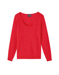 Pull col danseuse cintré à lignes pointelle en cachemire -  Candy Pop