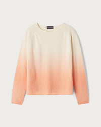RECO40Ras de cou emmanchures raglan dip dye - Orange