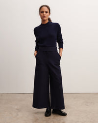 RECO140Pantalon Milano 7/8 À Poches - Marine