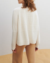 RECO150Ras De Cou Oversize Boutons - Naturel