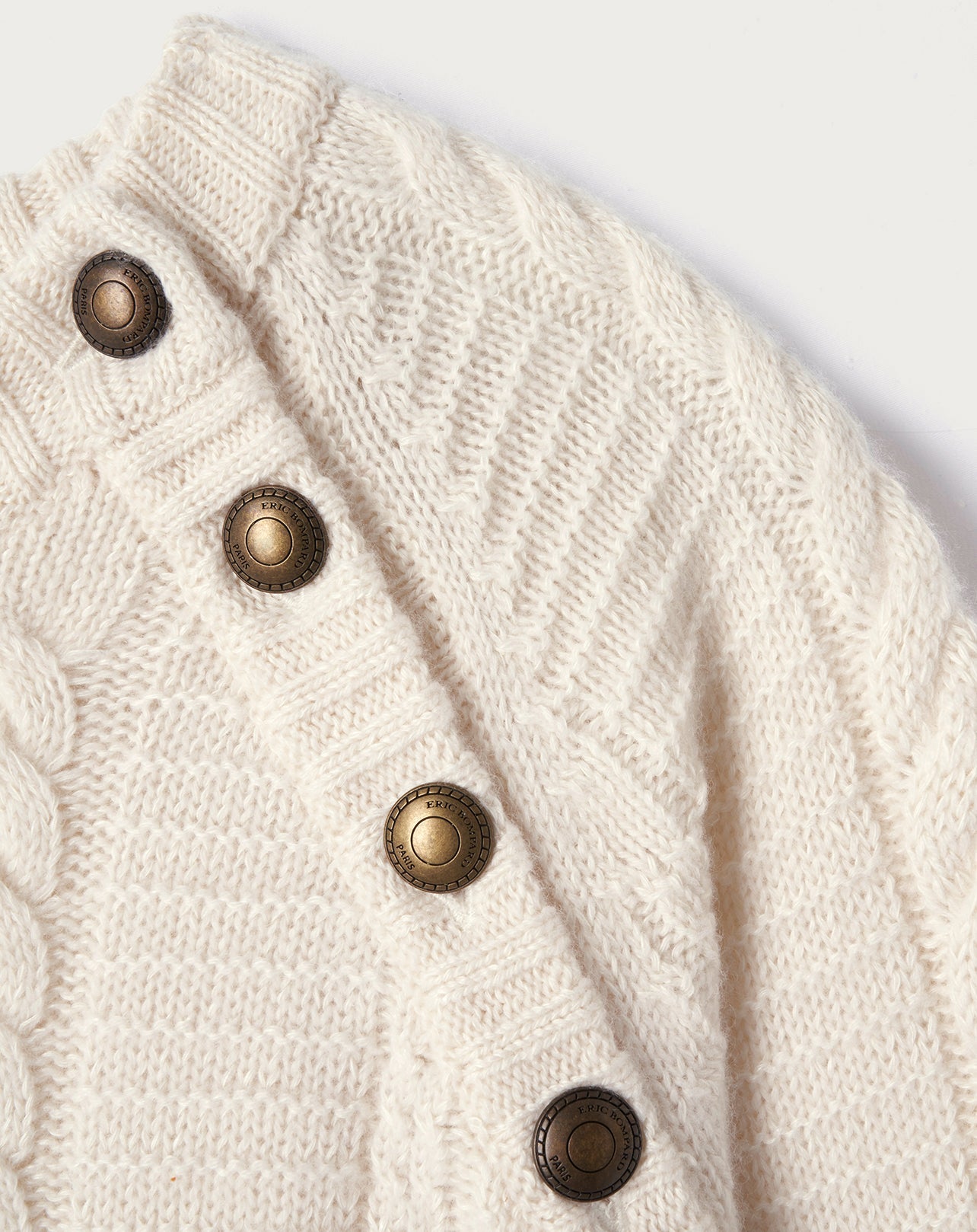 RECO150Ras De Cou Oversize Boutons - Naturel