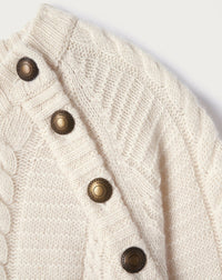 RECO150Ras De Cou Oversize Boutons - Naturel