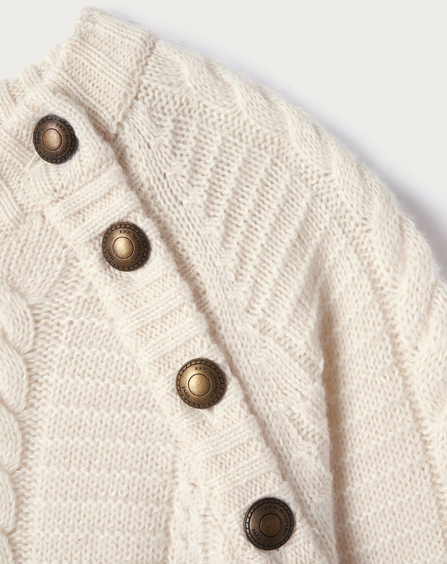 RECO150Ras De Cou Oversize Boutons - Naturel