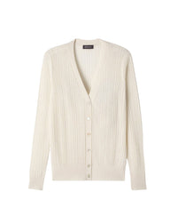 Ribbed cashmere waistcoat - Natural