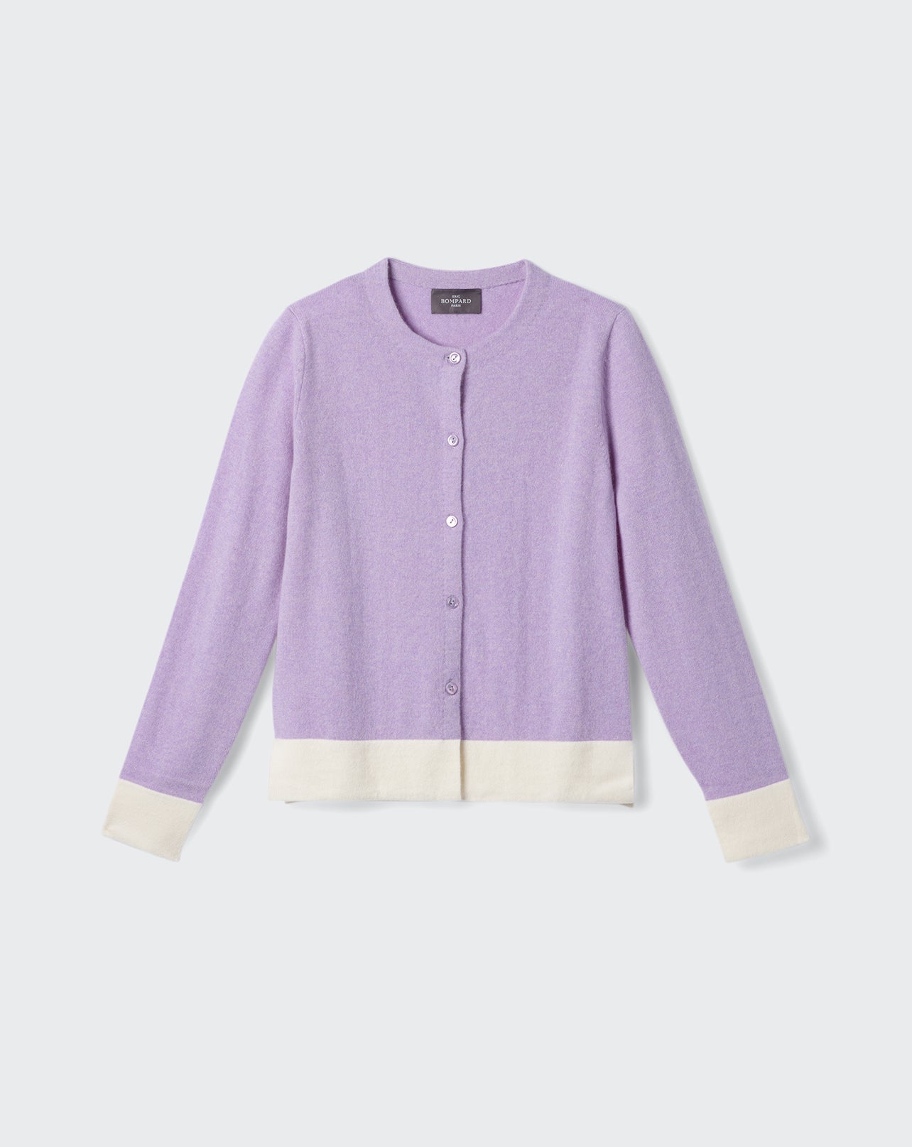 RECO130Cardigan Bas Contrasté - Lilibeth/Naturel