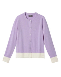 Gilet au bas contrasté en cachemire -  Lilibeth & Naturel