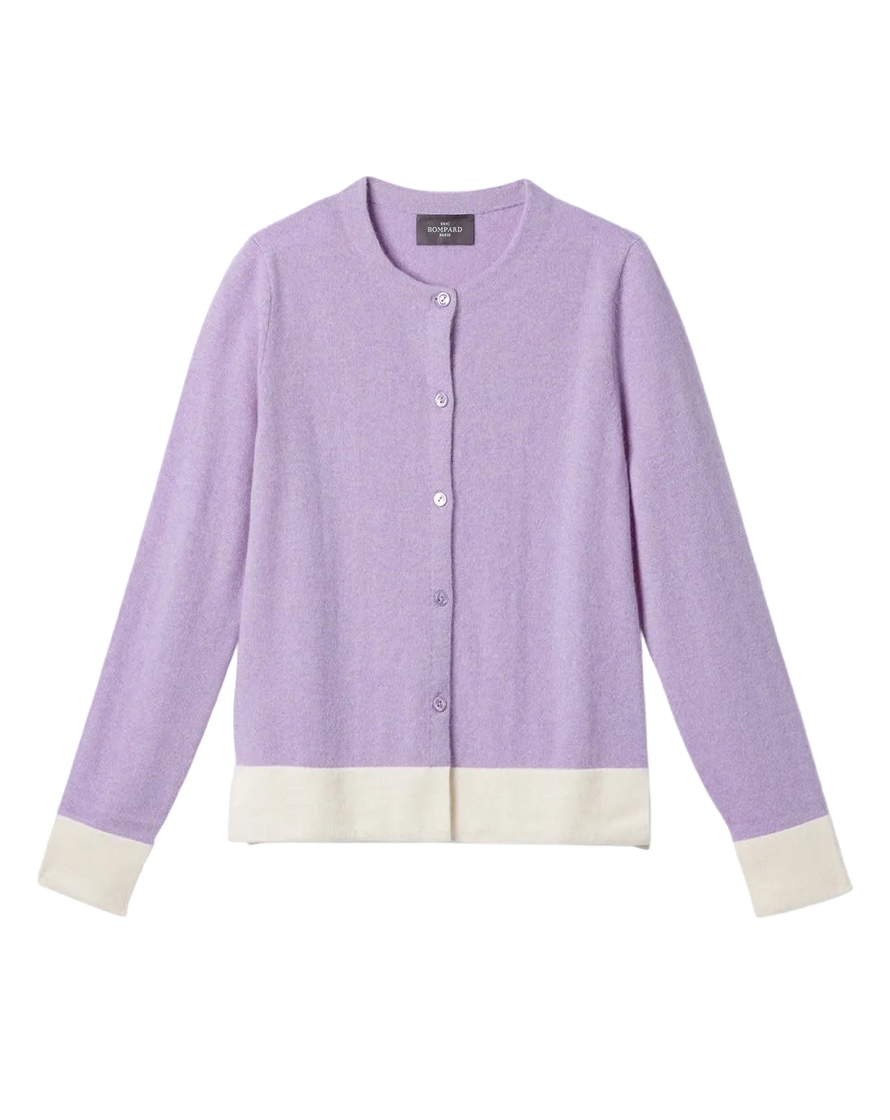 Gilet au bas contrasté en cachemire -  Lilibeth & Naturel