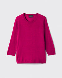 RECO85Pull Col Rond - Fuchsia