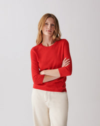 RECO85Pull Col Rond - Rose Tamaris