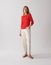 RECO85Pull Col Rond - Rose Tamaris