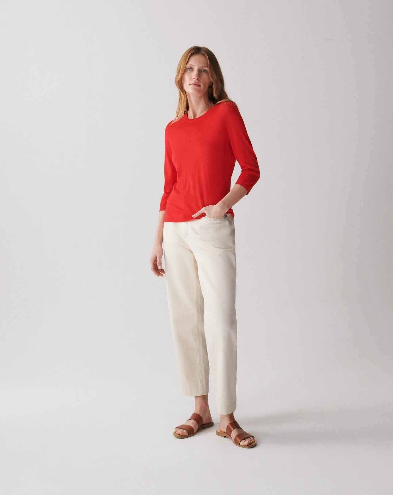 RECO85Pull Col Rond - Rose Tamaris