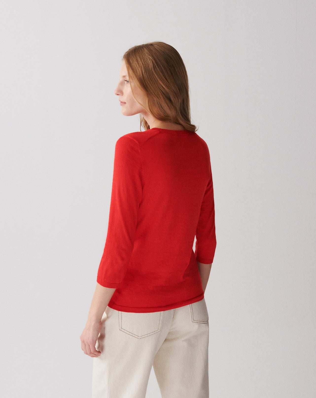 RECO85Pull Col Rond - Rose Tamaris