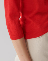 RECO85Pull Col Rond - Rose Tamaris