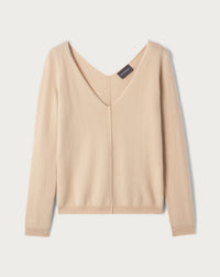 RECO100Pull V Cintré Col À Même Finitions Nervures Verticales - Camomille