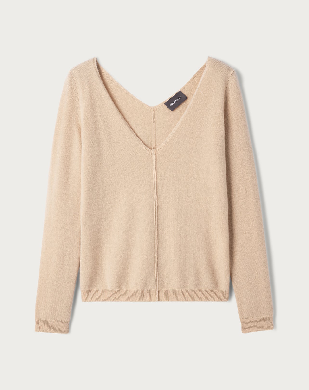 RECO100Pull V Cintré Col À Même Finitions Nervures Verticales - Camomille
