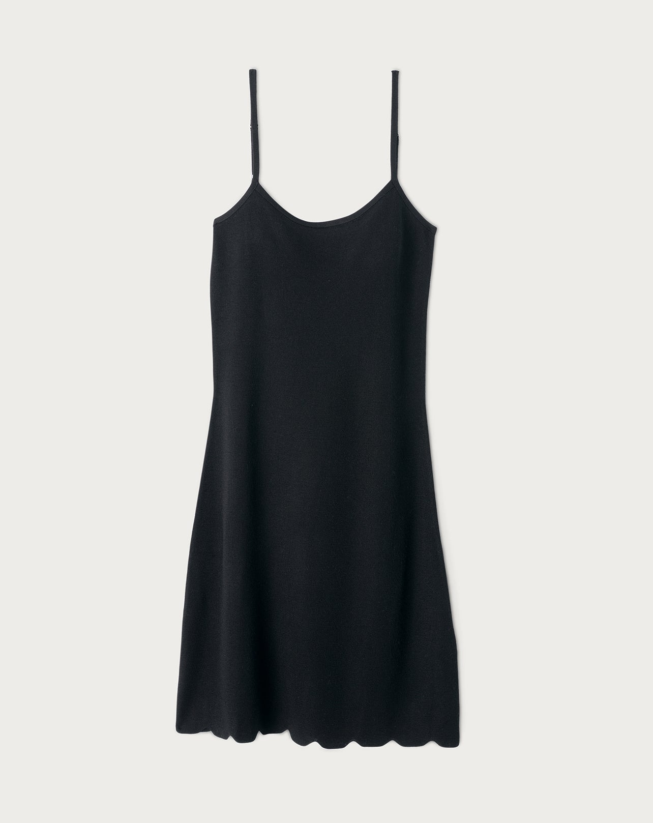 RECO110Robe À Bretelles Ultrafin Finition Fantaisie - Noir