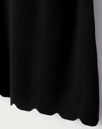 RECO110Robe À Bretelles Ultrafin Finition Fantaisie - Noir