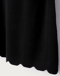 RECO110Robe À Bretelles Ultrafin Finition Fantaisie - Noir