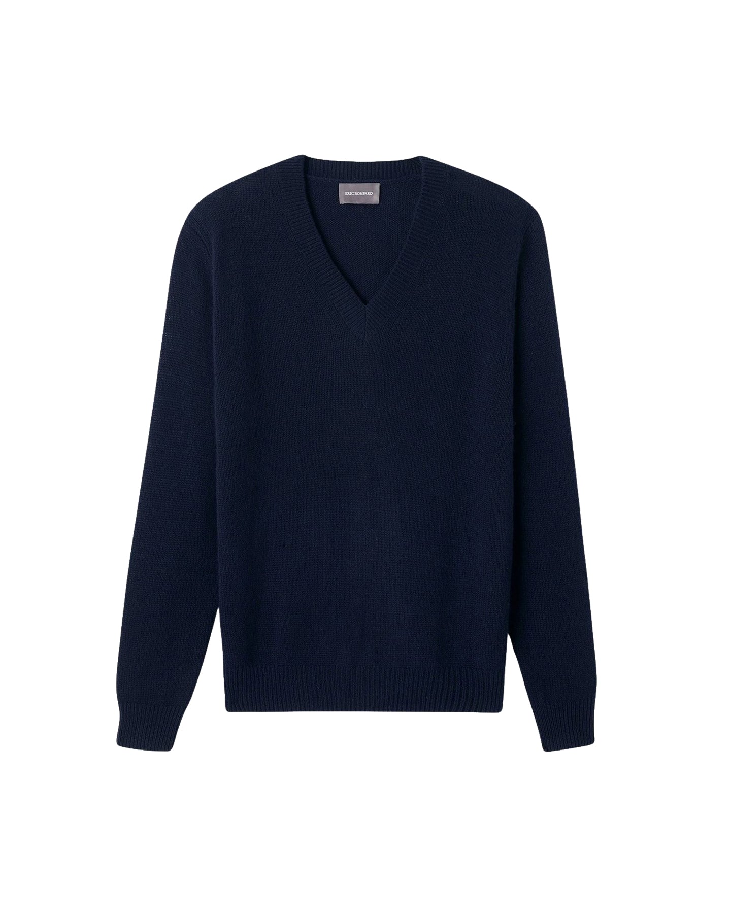 4-ply V-neck cashmere jumper - Navy