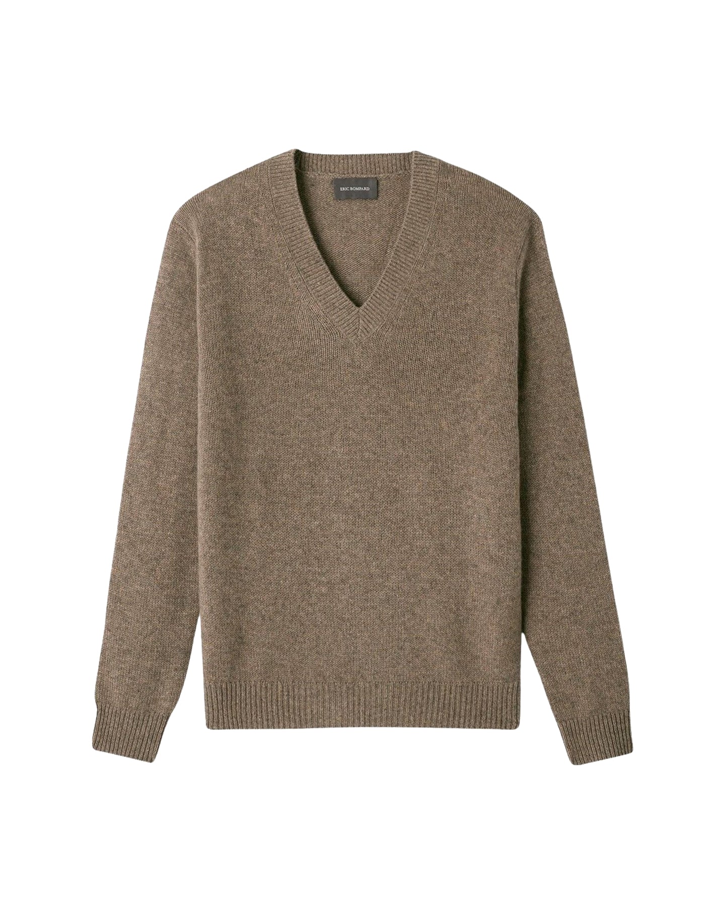 4-ply cashmere V-neck jumper - Millet