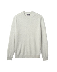 Classic round-neck cotton jumper - Armoise Grey