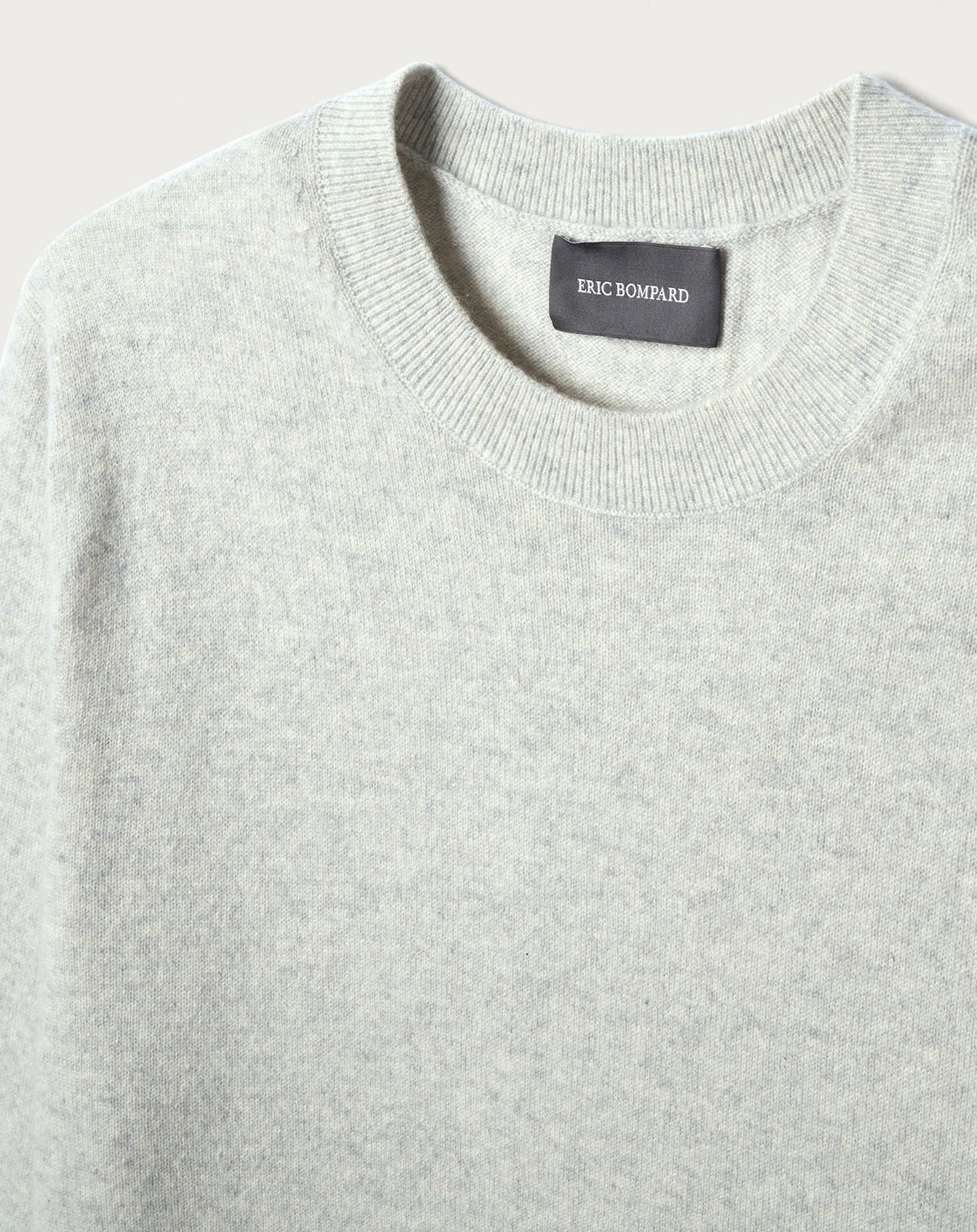 Classic round-neck cotton jumper - Armoise Grey