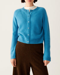 RECO130Cardigan Manches Raglan - Bleu Caldero