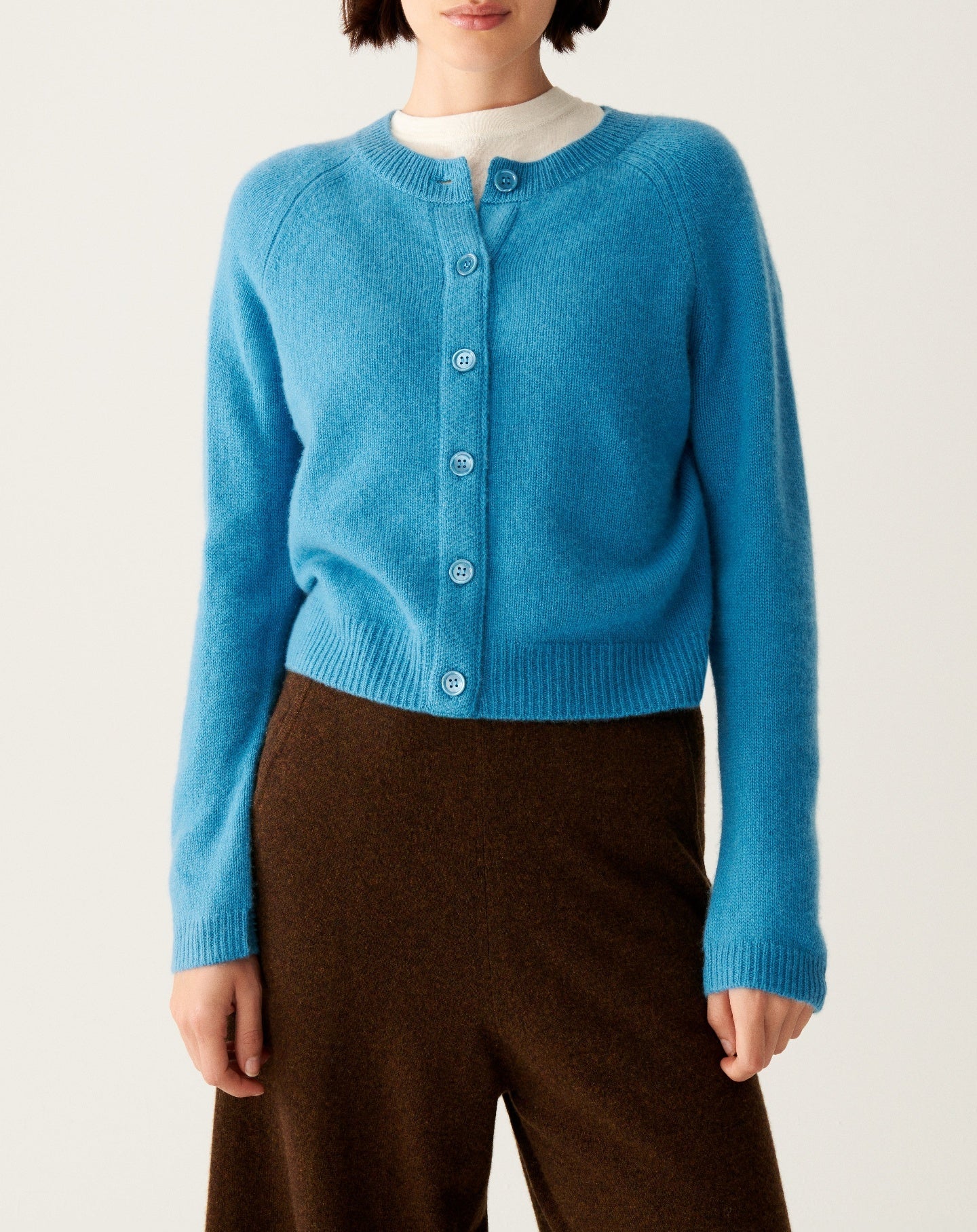 RECO130Cardigan Manches Raglan - Bleu Caldero