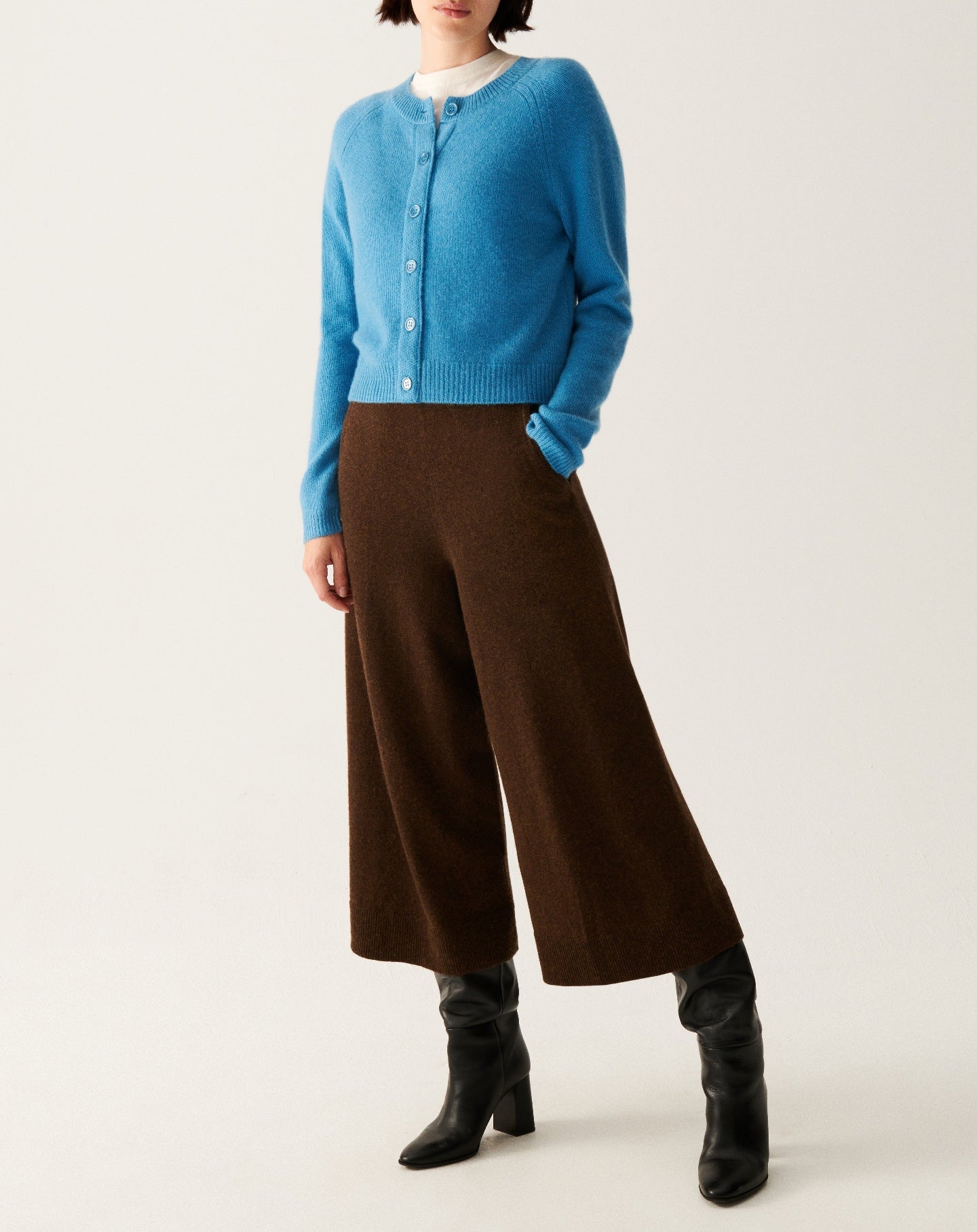 RECO130Cardigan Manches Raglan - Bleu Caldero