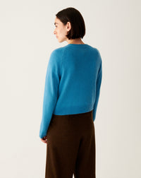 RECO130Cardigan Manches Raglan - Bleu Caldero