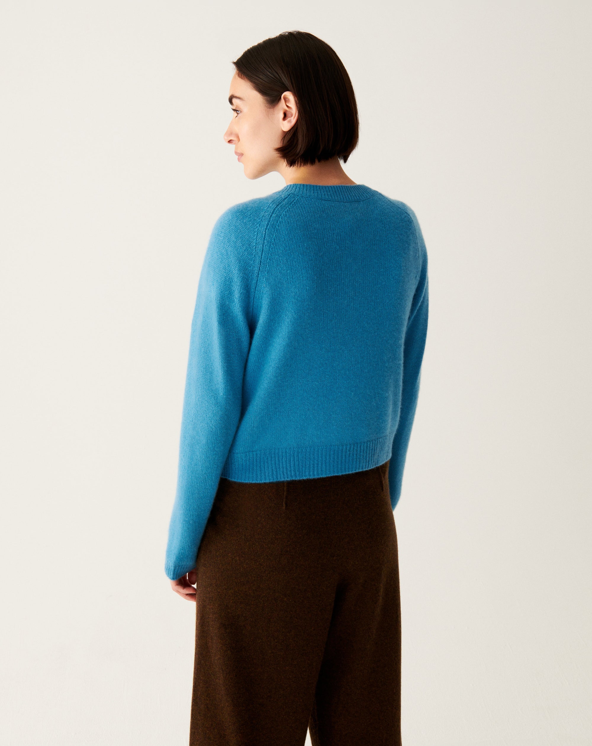 RECO130Cardigan Manches Raglan - Bleu Caldero