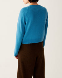 RECO130Cardigan Manches Raglan - Bleu Caldero