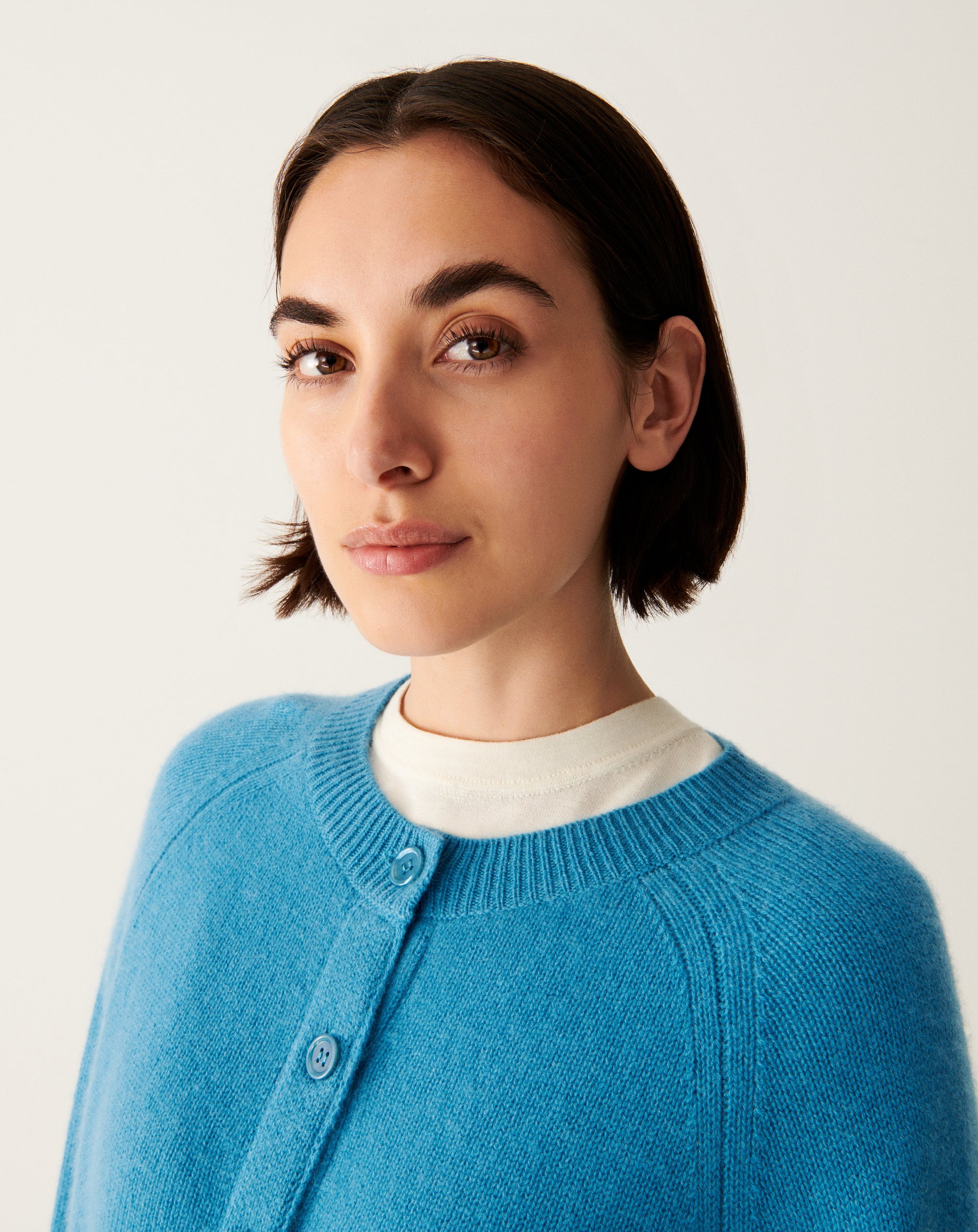 RECO130Cardigan Manches Raglan - Bleu Caldero