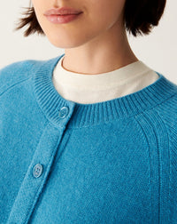 RECO130Cardigan Manches Raglan - Bleu Caldero