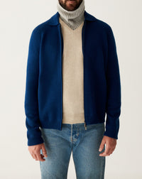 RECO185Veste Zippée Col Chemise Milano - Bleu Phare