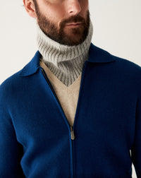 RECO185Veste Zippée Col Chemise Milano - Bleu Phare