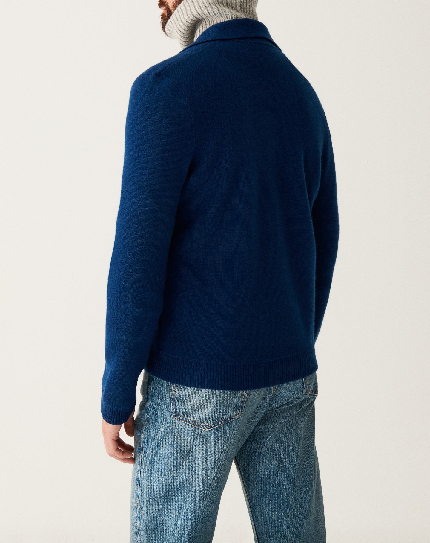 RECO185Veste Zippée Col Chemise Milano - Bleu Phare