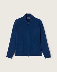 RECO185Veste Zippée Col Chemise Milano - Bleu Phare