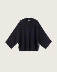 RECO180Ras De Cou Oversize Manches Chauve-Souris - Noir